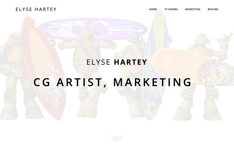 Elyse Hartey website homepage